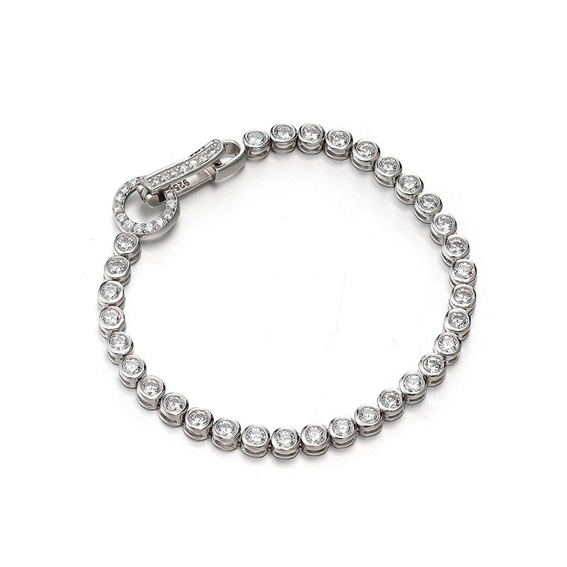 S925 sterling silver diamond bracelet for women