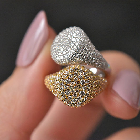 S925 silver couple pinky ring cool style ring