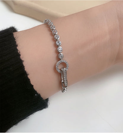 S925 sterling silver diamond bracelet for women